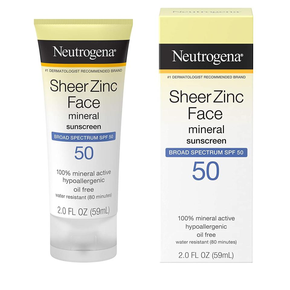 Neutrogena Sheer Zinc Oxide Dry-Touch Mineral Face Sunscreen Lotion
