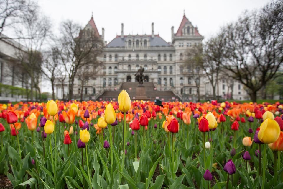 Democrats at the New York Capitol in Albany approved higher income taxes.