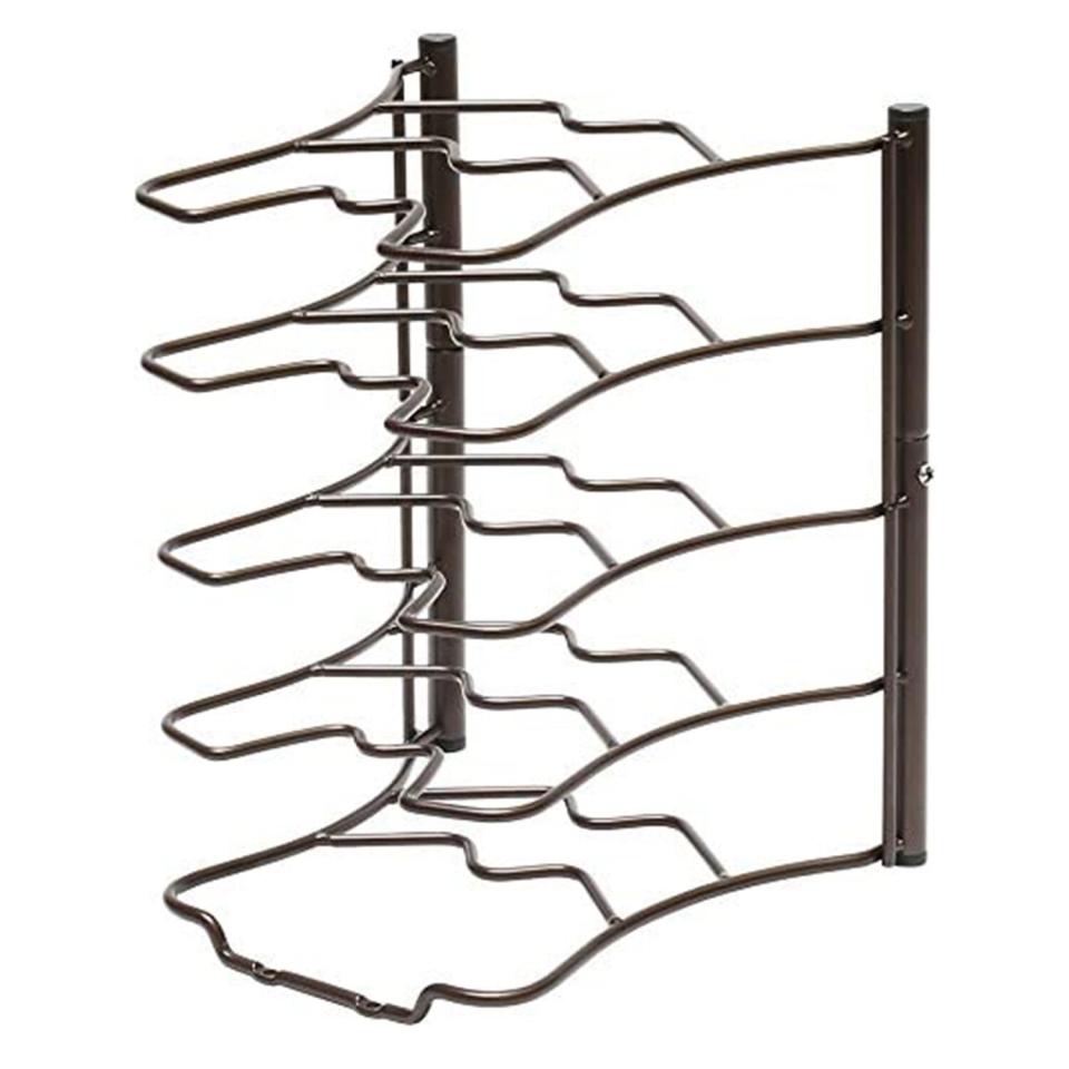 DecoBros Kitchen Counter and Cabinet Pan Organizer Shelf Rack