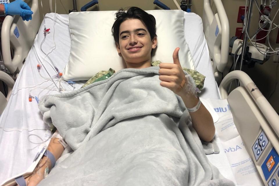 Lucas Cruz, 15, survived a shark attack on Aug. 7 and is now recovering.