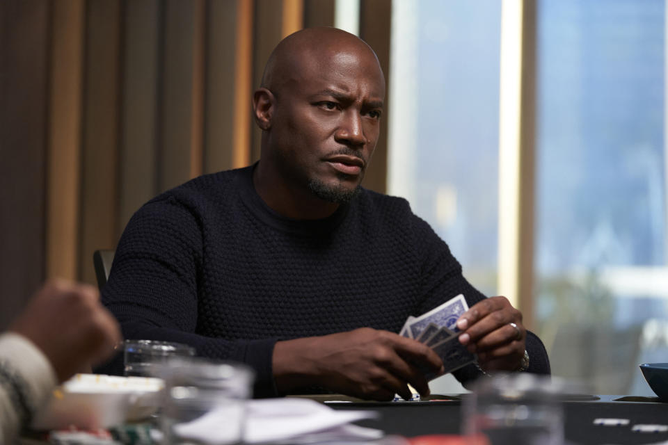 This image released by Peacock shows Taye Diggs in a scene from "The Best Man: The Final Chapters." (Clifton Prescod/Peacock via AP)