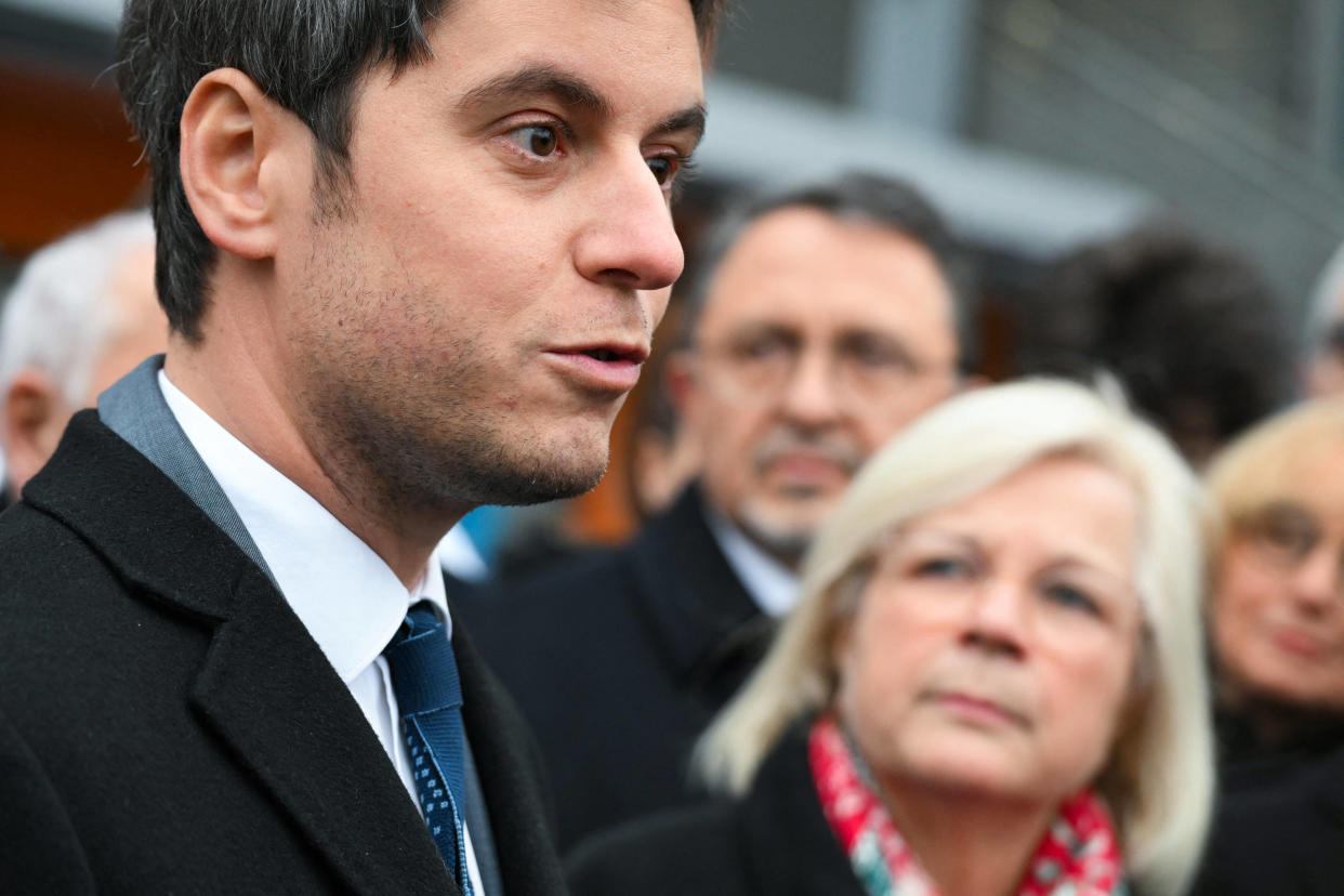 « Chacun sait quelle est ma vie » : Attal défend la nomination critiquée de Vautrin (photo prise à Dijon le 13 janvier)