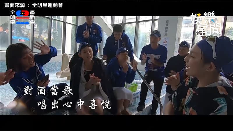 李佳薇現場飆唱歌曲《當》。（圖／翻攝自全明星運動會）