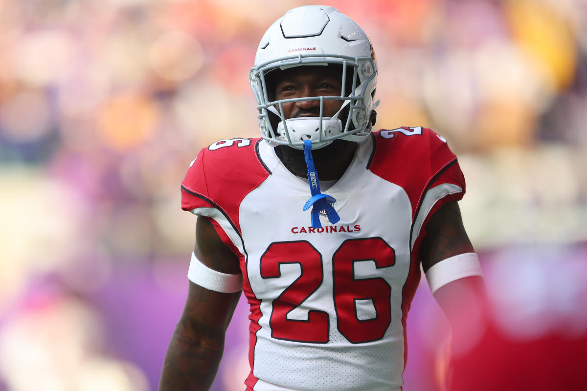 James Conner of the Arizona Cardinals carries the ball into the News  Photo - Getty Images