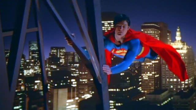 Warner Bros. Christopher Reeve fixing the Empire State Building in 'Superman II'