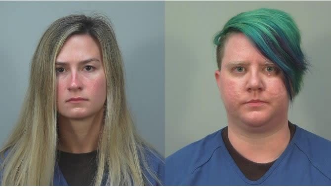 Samantha Hamer, 26, and Kerida O'Reilly, 33, were arrested Monday in Madison after turning themselves in to authorities: Dane County Sheriff's Office