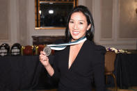 <p>Figure skater Michelle Kwan attends the 30th Annual Great Sports Legends Dinner to benefit The Buoniconti Fund to Cure Paralysis at The Waldorf Astoria on October 6, 2015 in New York City. (Photo by Bryan Bedder/Getty Images </p>