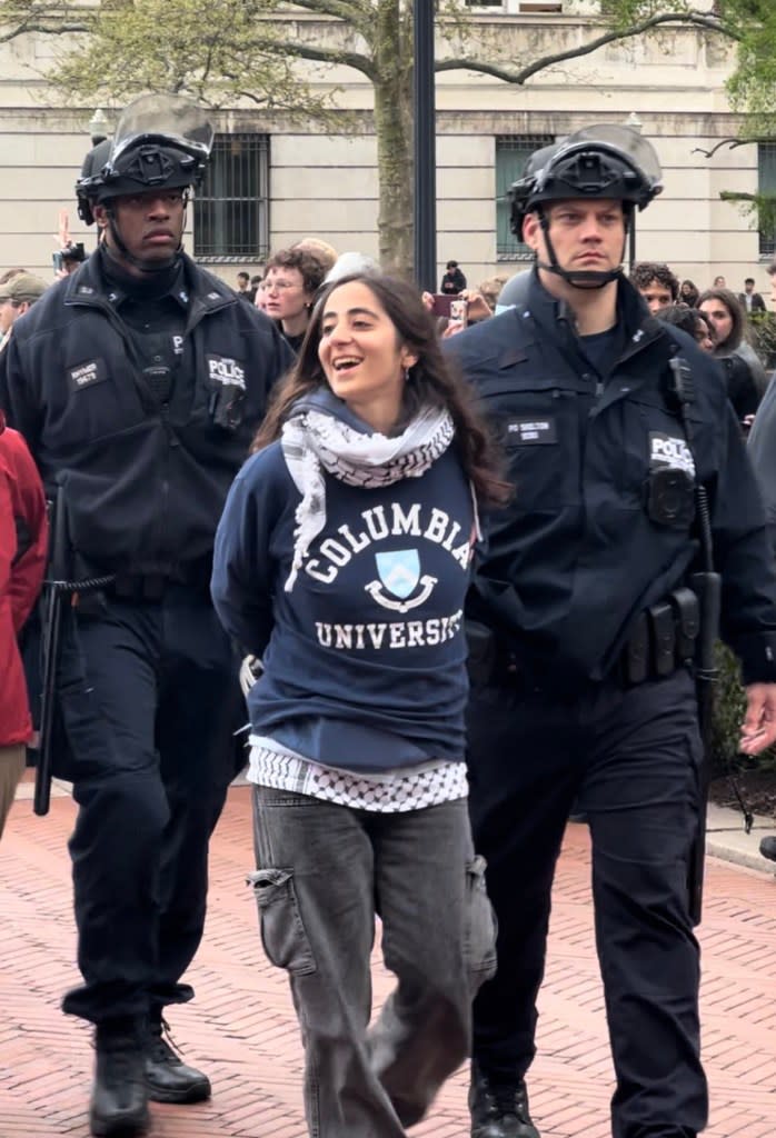 Maryam Alwan was among the student protesters arrested last week. @maryamalwan/X