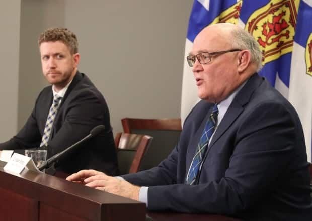 Premier Iain Rankin and Dr. Robert Strang, the province's chief medical officer of health. (Communications Nova Scotia - image credit)