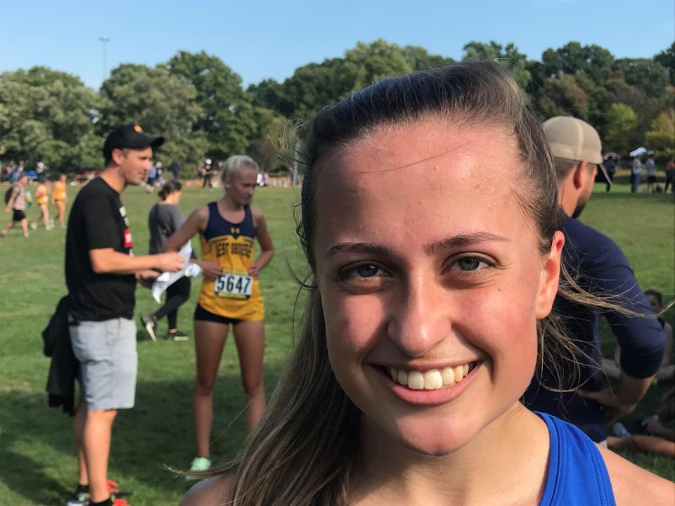 Webster Schroeder senior Sierra Doody at the 2021 McQuaid Invitational cross country meet.