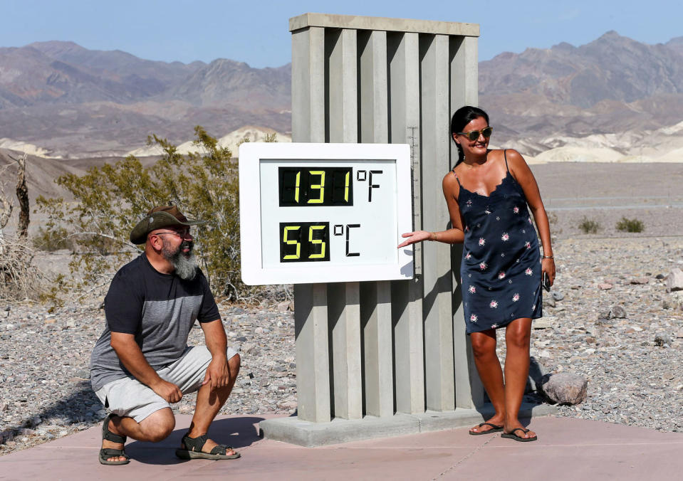 Bild: Death Valley erreicht 130 Grad, eine der höchsten auf der Erde gemessenen Temperaturen (Mario Tama/Getty Images)