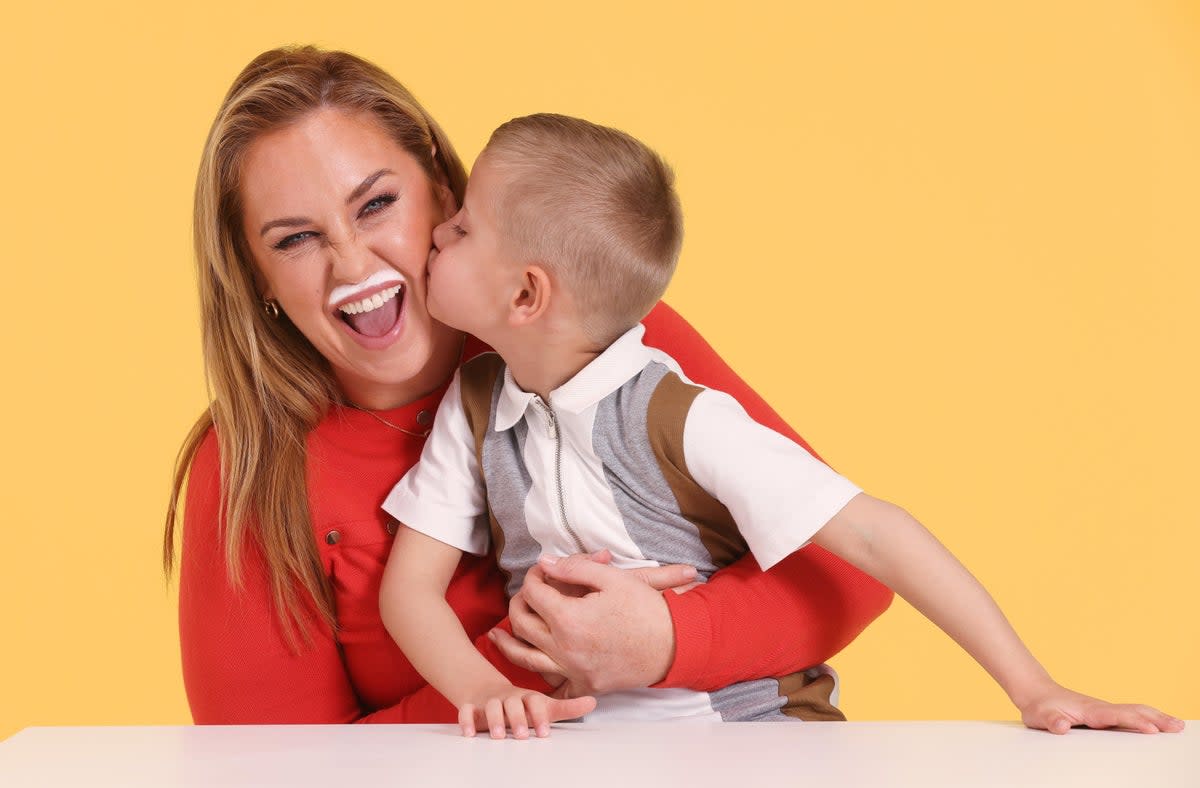 Josie Gibson pictured with her five-year-old son Reggie (Joe Pepler/PinPep)