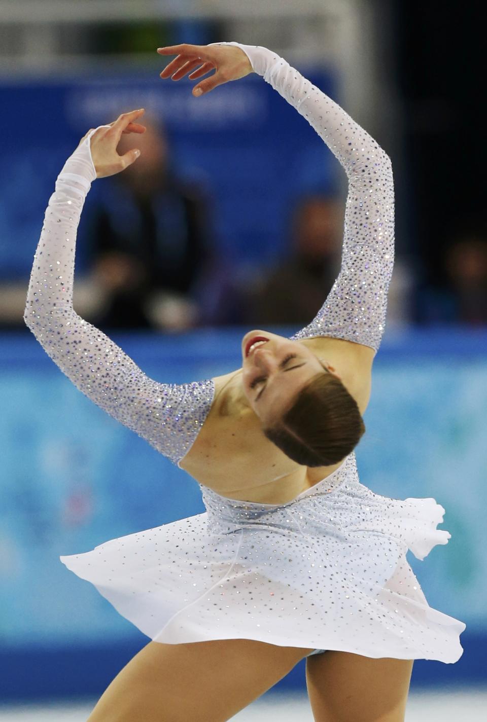 Carolina Kostner of Italy competes during the Team Ladies Short Program at the Sochi 2014 Winter Olympics, February 8, 2014. REUTERS/Alexander Demianchuk (RUSSIA - Tags: SPORT FIGURE SKATING SPORT OLYMPICS)