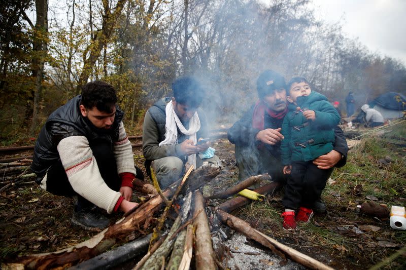 Makeshift migrant camp of Loon Beach in Dunkerque