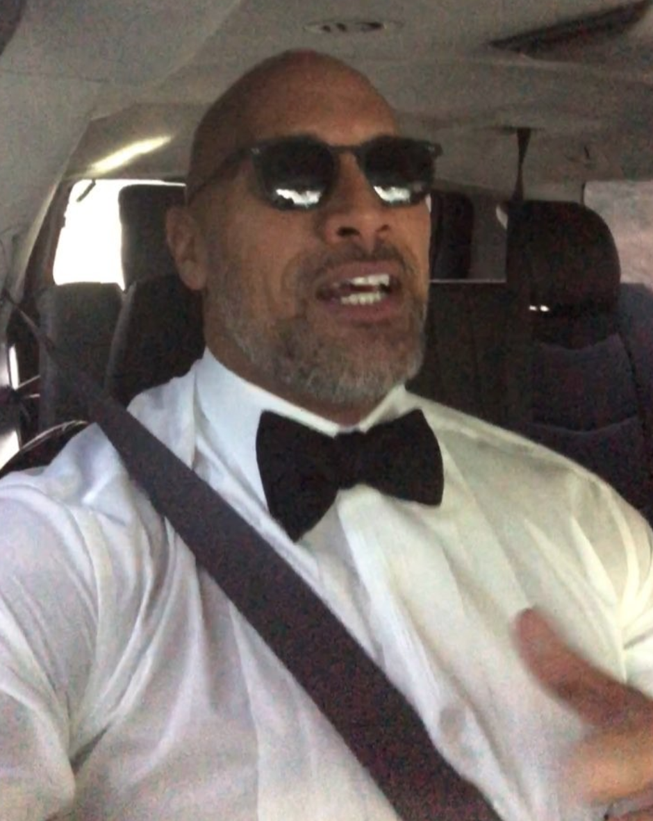 <p>The Rock gave a glimpse of his ride to the big event, voicing gratitude to his fans. (Photo: <a rel="nofollow noopener" href="https://www.instagram.com/p/Bdqsm4DFipE/?taken-by=therock" target="_blank" data-ylk="slk:The Rock via Instagram;elm:context_link;itc:0;sec:content-canvas" class="link ">The Rock via Instagram</a>) </p>