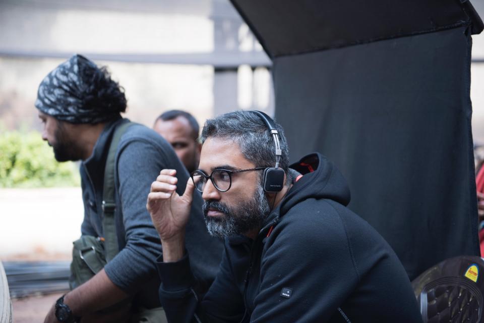 <strong><em>Sudip Sharma on the set of Kohrra</em></strong>