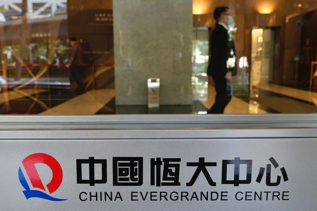 File photo: China’s indebted property developer Evergrande has liabilities worth 1.97 trillion yuan (around £220bn)  (AP)
