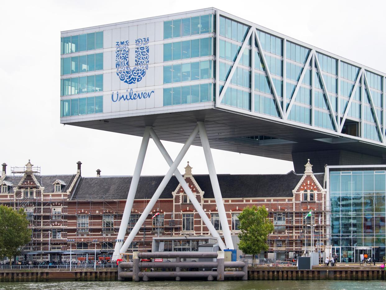 FILE PHOTO: Unilever headquarters in Rotterdam, Netherlands August 21, 2018. REUTERS/Piroschka van de Wouw