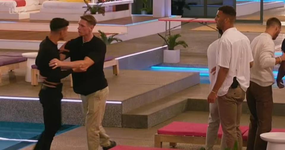 The 21-year-old addressed his row with fellow Love Island contestant Shaq Muhammad (ITV2)