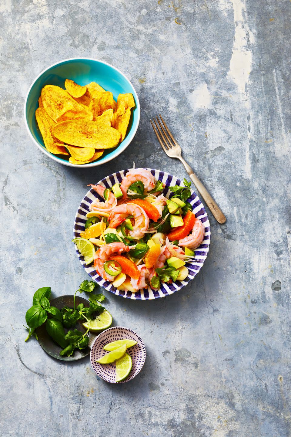 shrimp ceviche on a plate