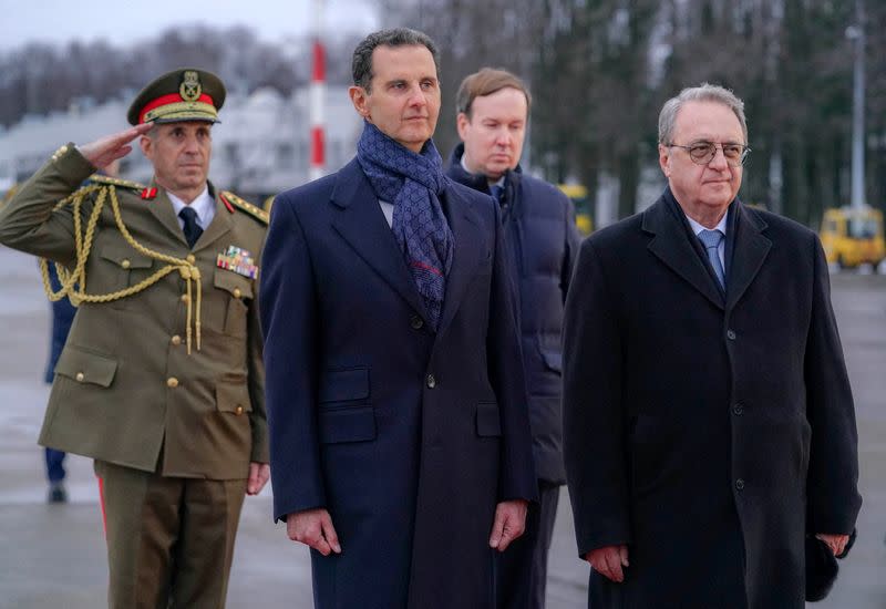 FILE PHOTO: Syrian President Bashar al-Assad arrives in Moscow