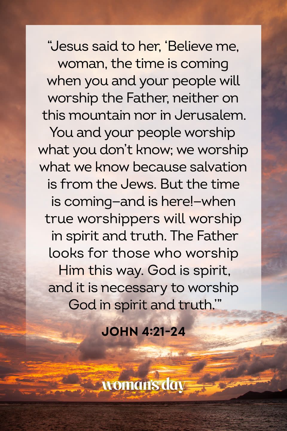 bible verses about worship john 4 21 24