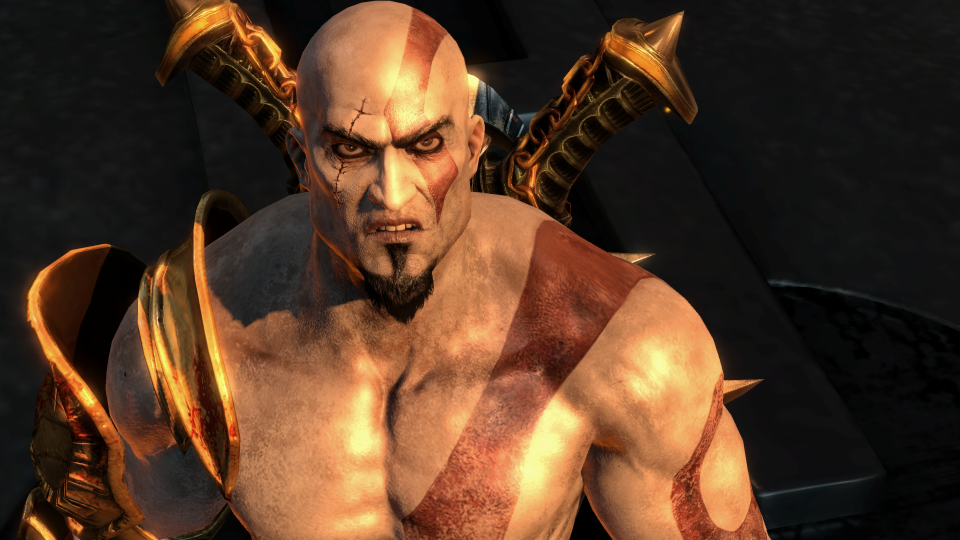 Kratos cosplaying at the front man of Disturbed [<em>God of War III Remasterd</em>]