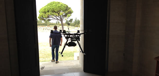 At the ANZAC memorial in Gallipoli, drones were used to show the incredible site