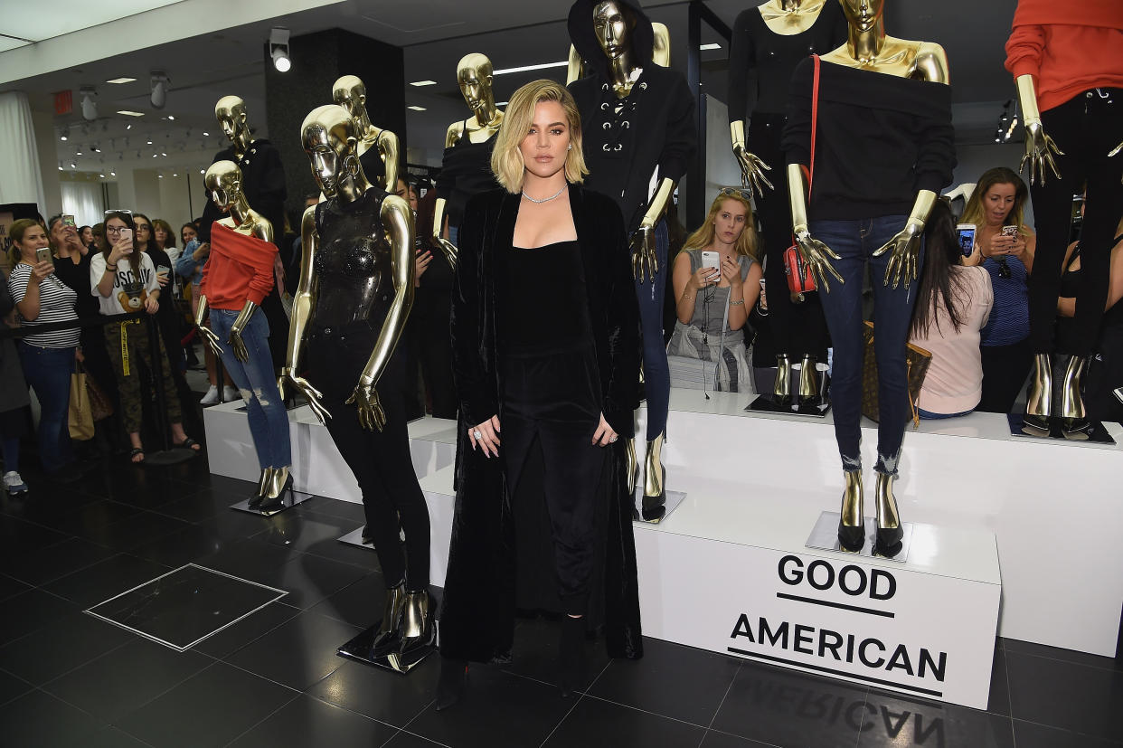 Khloé Kardashian announced a Good American maternity jeans collection on Instagram