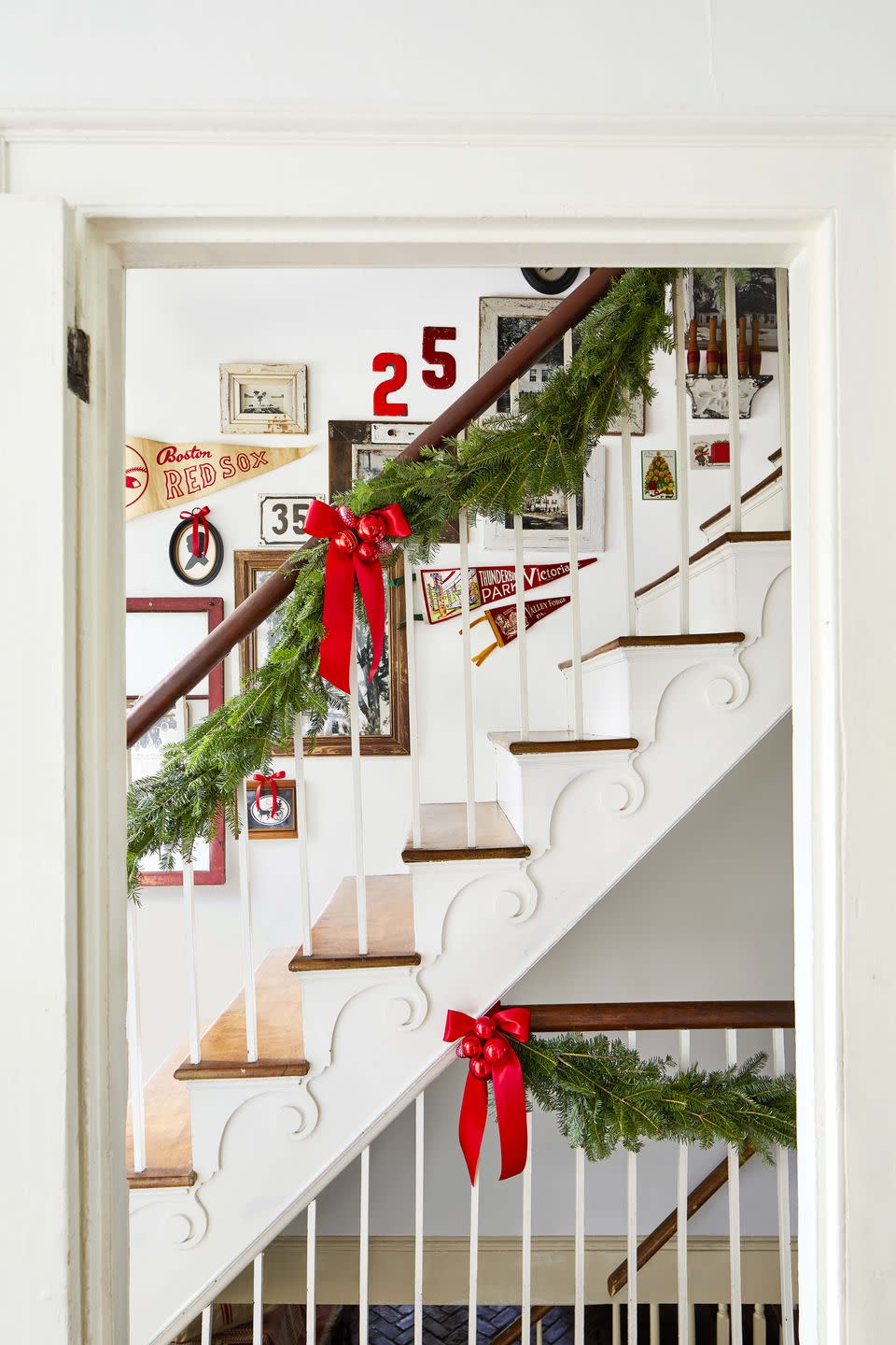 Staircase Garland with Bows