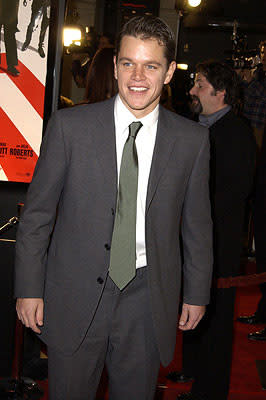 Matt Damon at the Westwood premiere of Warner Brothers' Ocean's Eleven