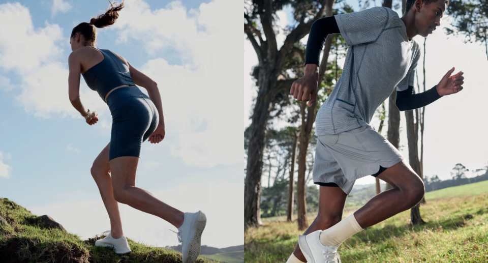 The Natural Run Collection is a sustainable upgrade on traditional activewear. Images via Allbirds.