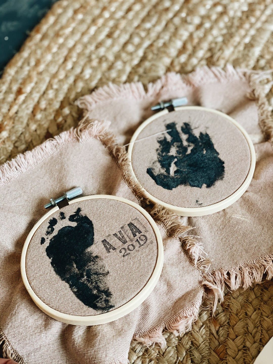 baby hand footprint ornaments