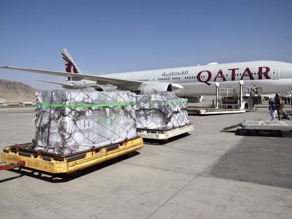 A plane carrying 8.7 MT of life-saving medical landed in Kabul on Saturday. (Photo Credit: WHO Afghanistan)