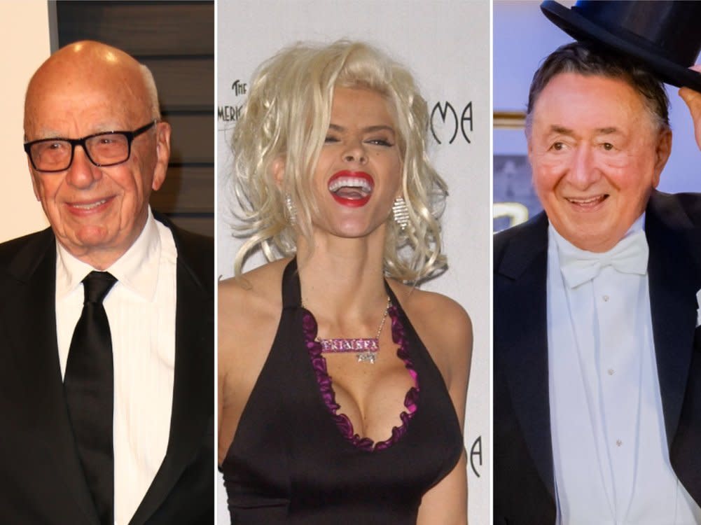 Bei den Hochzeiten von Rupert Murdoch, Anna Nicole Smith und Richard Lugner (v.l.n.r.) war einer der Ehepartner älter als 85. (Bild: Byron Purvis/AdMedia/ImageCollect/imago images/SEPA.Media/Featureflash Photo Agency/Shutterstock.com)