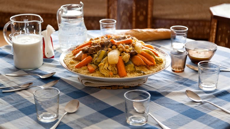 Moroccan couscous for family sharing