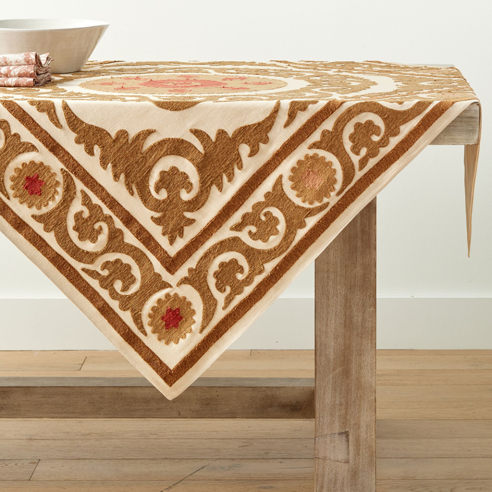 <p><a href="https://go.redirectingat.com?id=74968X1596630&url=https%3A%2F%2Fwww.potterybarn.com%2Fproducts%2Fneila-suzani-embroidered-table-throw%2F&sref=https%3A%2F%2Fwww.townandcountrymag.com%2Fstyle%2Fhome-decor%2Fg45362777%2Fbest-thanksgiving-tablecloths%2F" rel="nofollow noopener" target="_blank" data-ylk="slk:Shop Now;elm:context_link;itc:0;sec:content-canvas" class="link ">Shop Now</a></p><p>Neila Suzani Embroidered Table Throw</p><p>Pottery Barn</p><p>$129.00</p><span class="copyright">Pottery Barn</span>