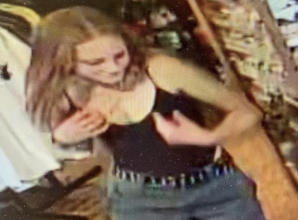 Kiely Rodni is seen on surveillance footage roughly six hours before she vanished on 6 August (Placer County Sheriff)