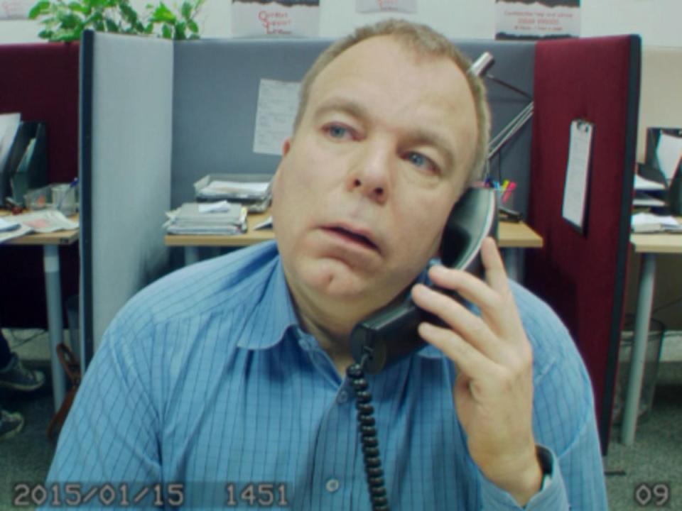 Steve Pemberton in the call centre episode ‘Cold Comfort’ (BBC)