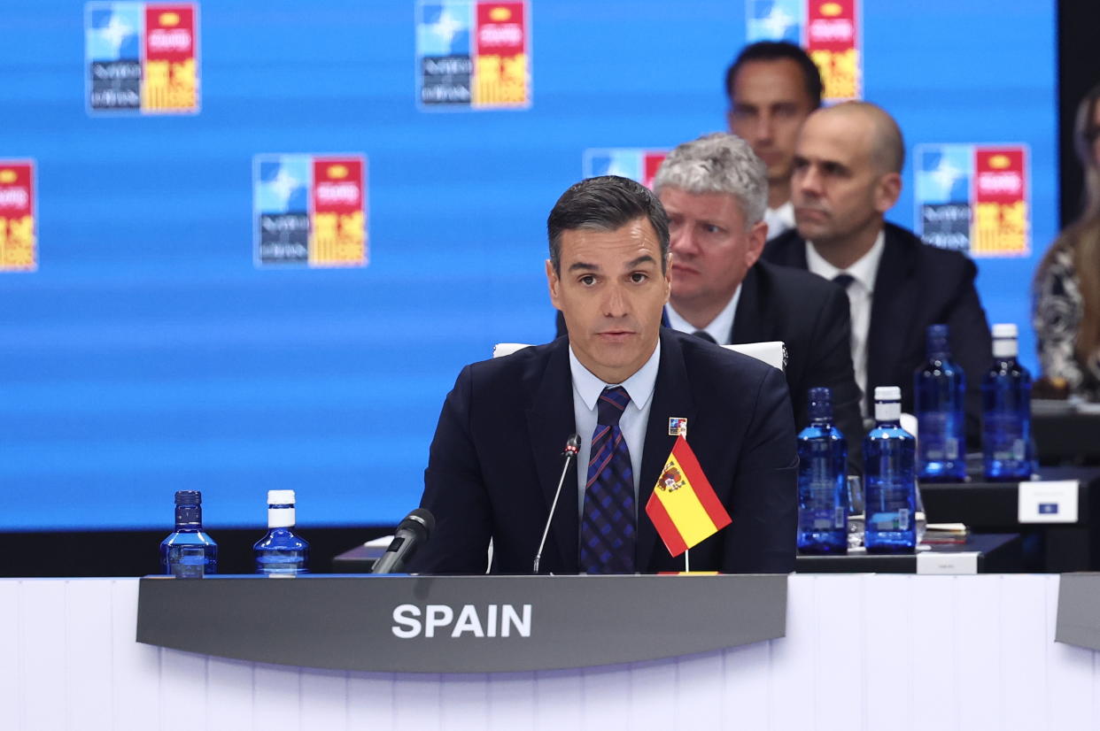 Pedro Sánchez durante la Cumbre de la OTAN en Madrid. (Foto: Europa Press / E. Parra. / POOL / Getty Images).