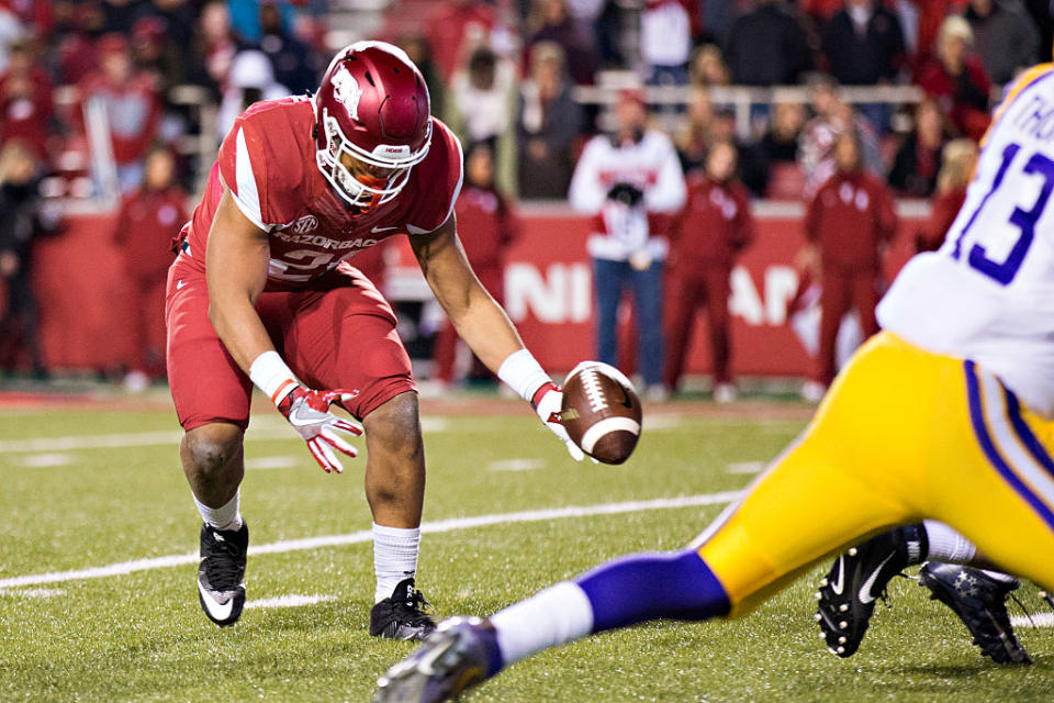 Arkansas lost to LSU for the first time in three seasons. (Getty)