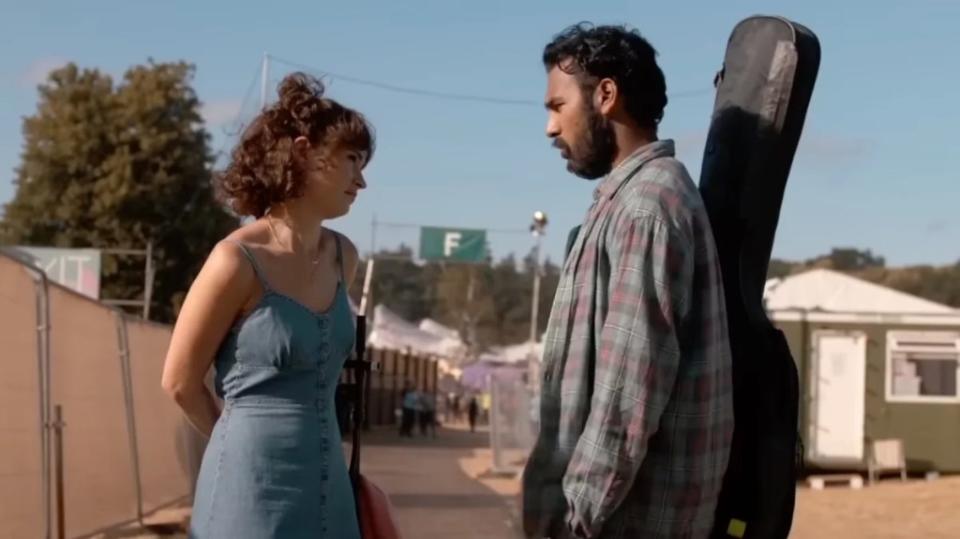 Lily James and Himesh Patel in "Yesterday" for Universal Pictures