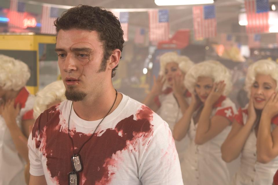 Justin Timberlake plays a disfigured Iraq War veteran in Richard Kelly's cult sci-fi thriller "Southland Tales."