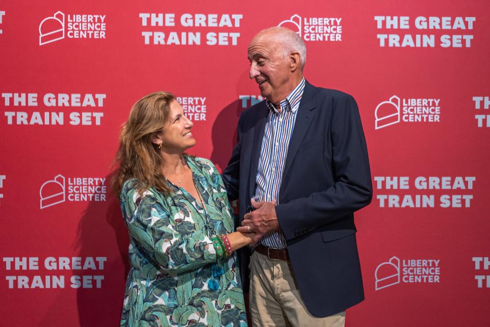 Regina K. Scully and John Scully at "The Great Train Set" at Liberty Science Center in Jersey City.