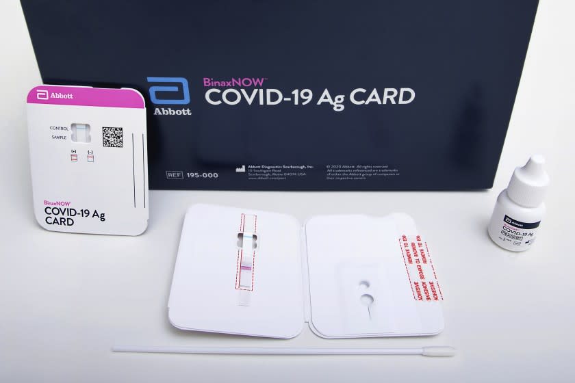 Abbott Laboratories' BinaxNOW rapid COVID-19 test