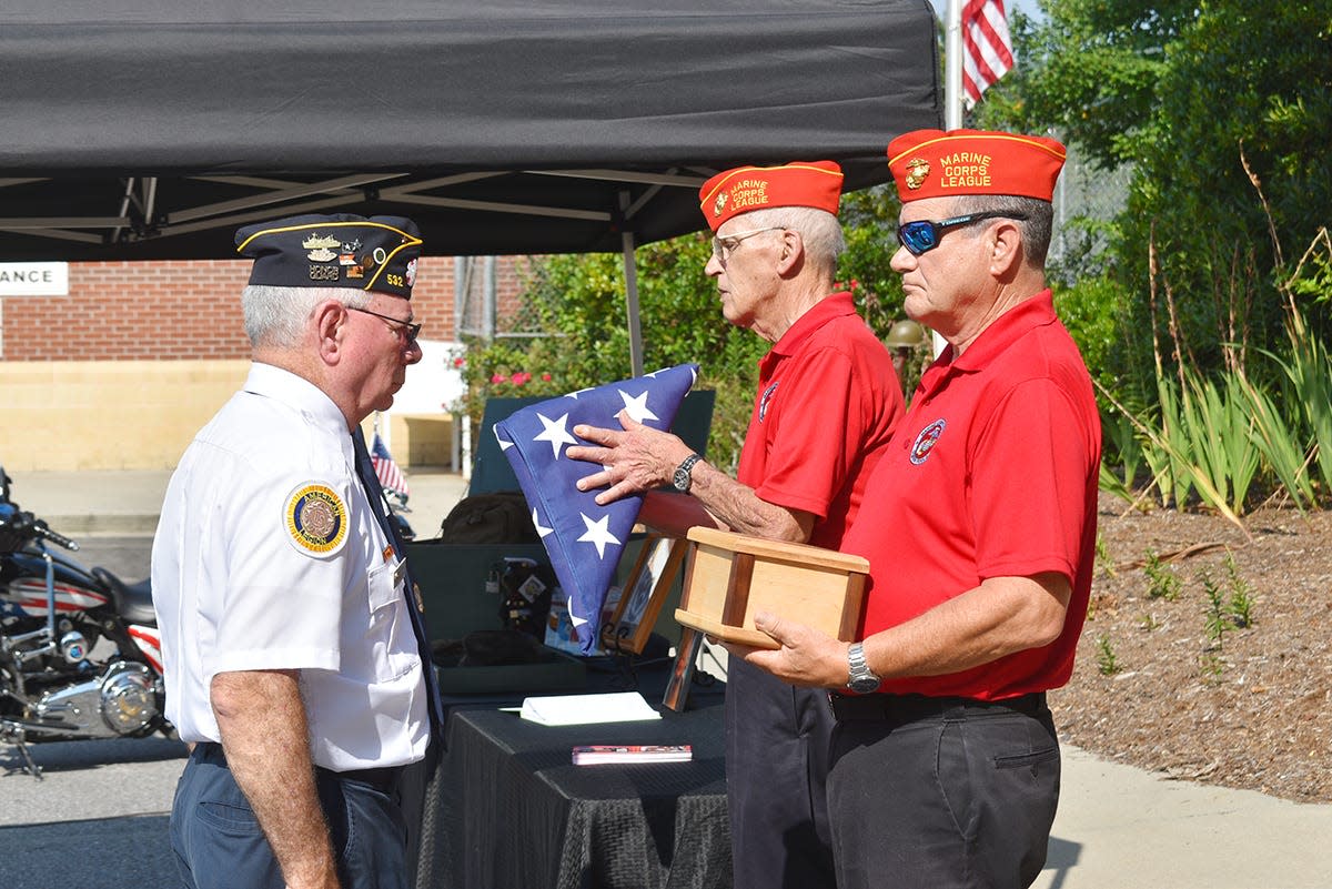 Veterans prepare to transport Sean Willey’s ashes back home in a convoy from Clay County, North Carolin to Ilion that would include law enforcement officers and veterans. Willey, who was discharged from the U.S. Marine Corps in February 2022, disappeared while hiking the Appalachian Trail home in March 2022. His remains were found at a makeshift campsite in November 2022.