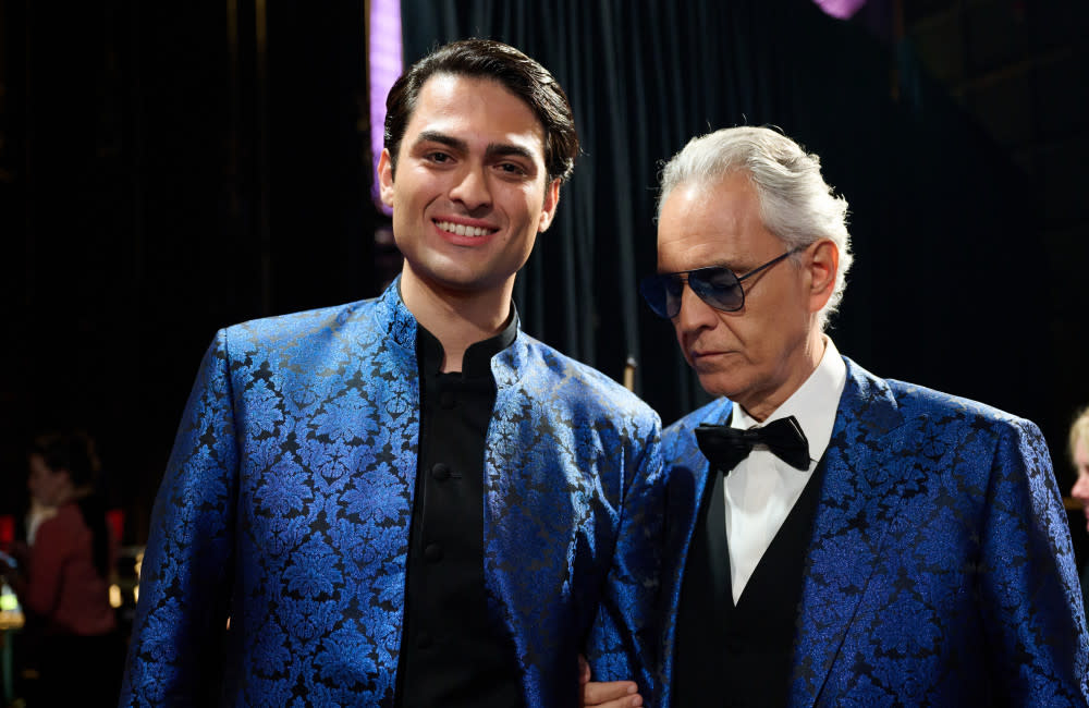 Matteo and Andrea Bocelli performed the new rendition at the Oscars credit:Bang Showbiz