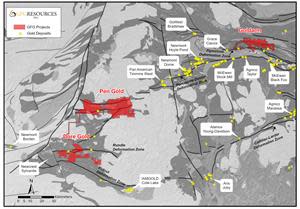 GFG Gold Projects in the Timmins Gold District