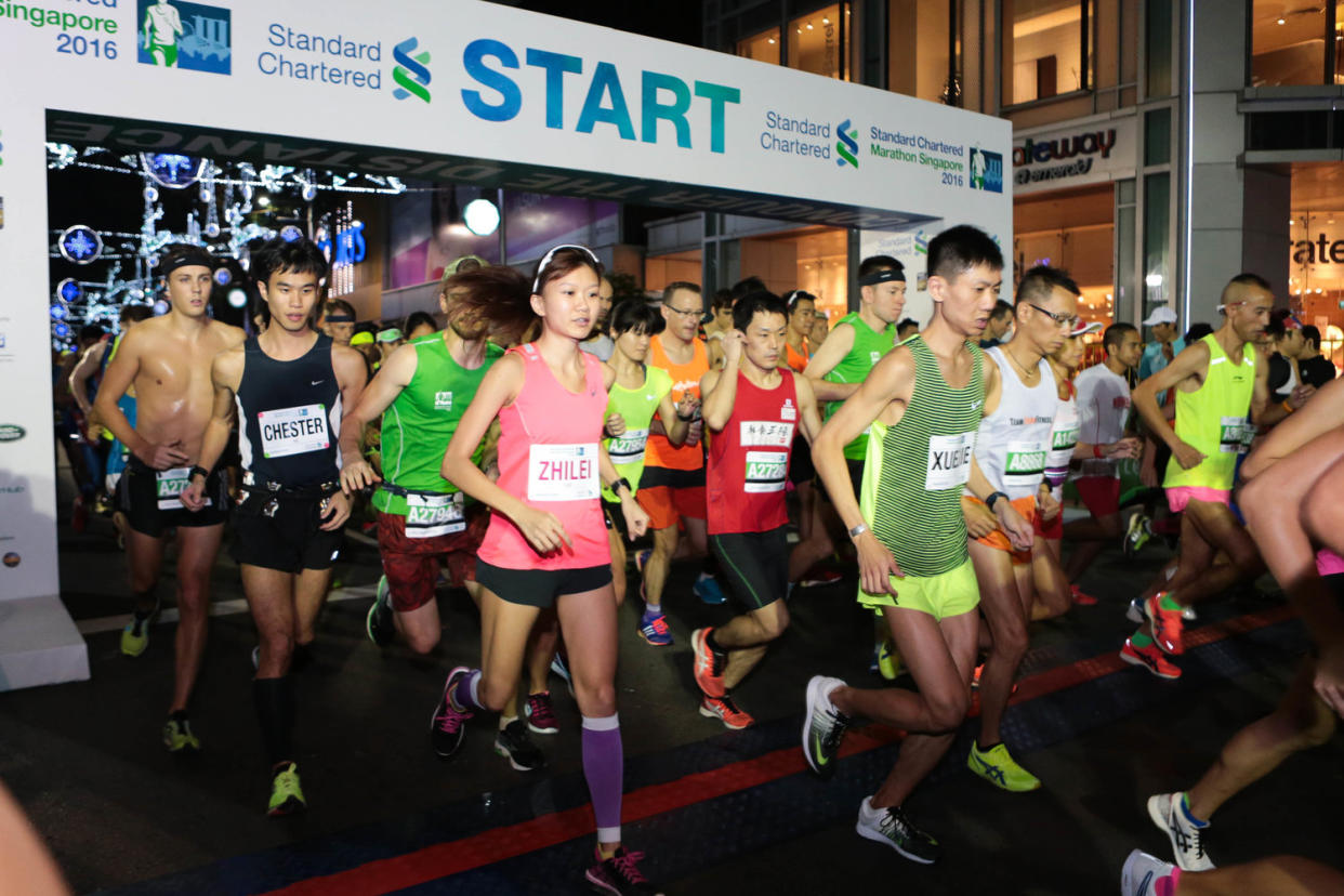 Participants at the 2016 edition of the Standard Chartered Marathon Singapore. (Photo: Yahoo Singapore)