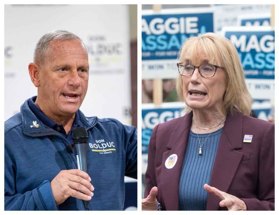 Don Bolduc, Maggie Hassan / Credit: Getty Images/Scott Eisen, Getty Images/Scott Eisen